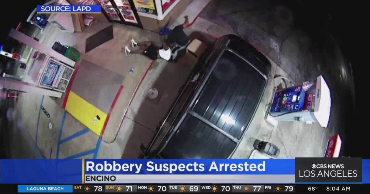 Two arrested for violent robbery in Encino - CBS Los Angeles