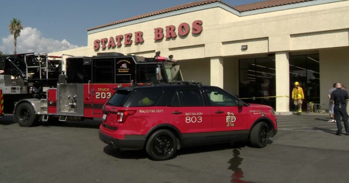 Multiple people injured after car drives into Stater Brothers in Rialto