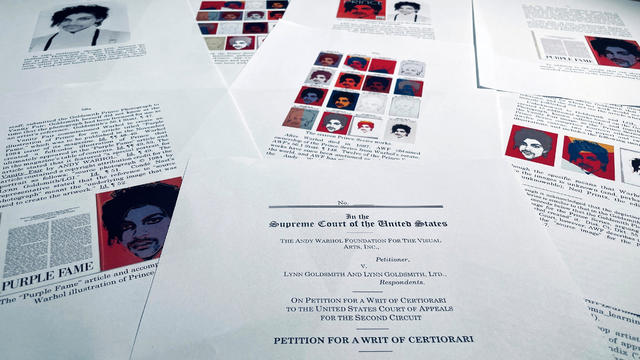 Pages of the petition to the U.S. Supreme Court in the Andy Warhol Foundation's case 