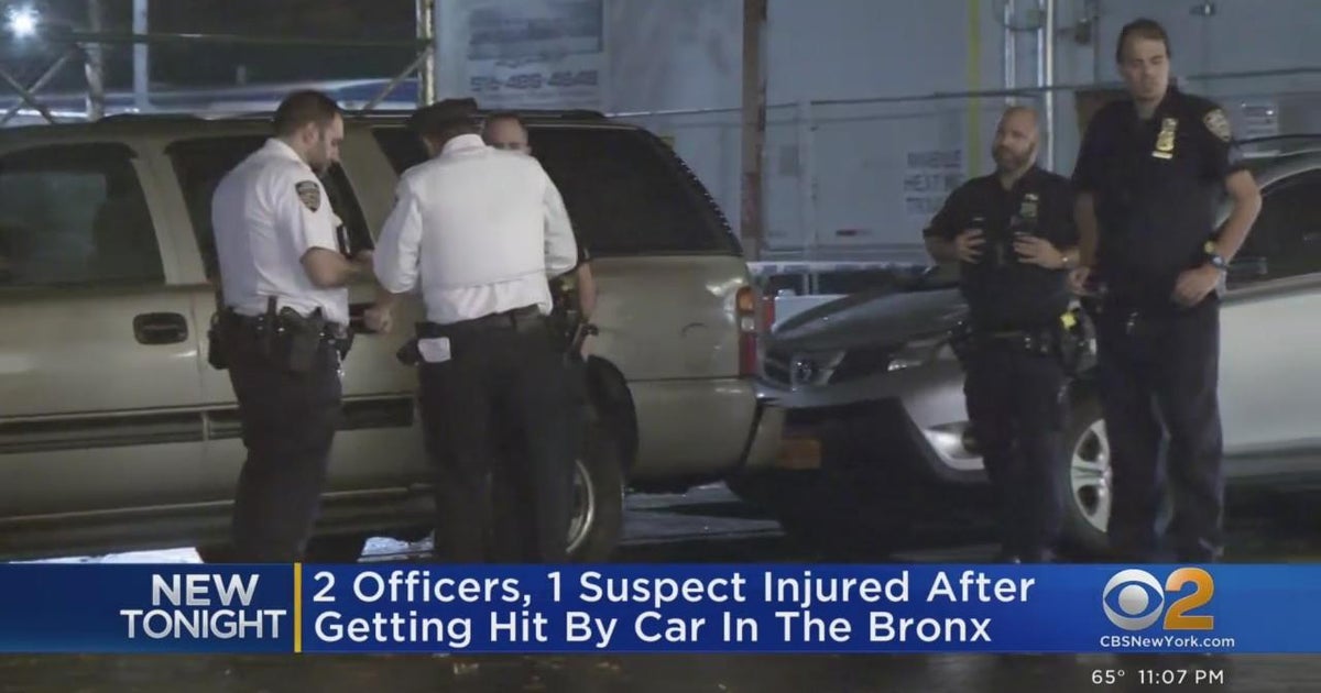 2 NYPD officers, suspect injured after getting hit by car in the Bronx ...