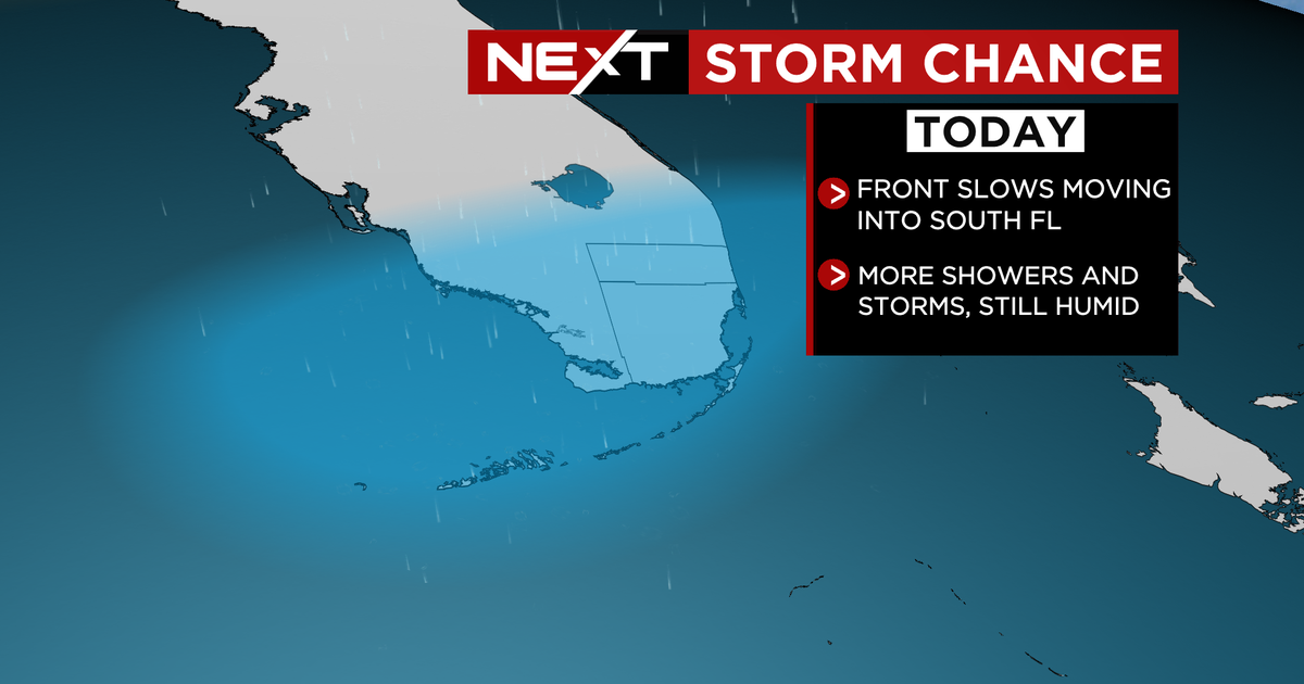 Miami Weather conditions: Scattered afternoon storms, cold entrance to deliver drier air