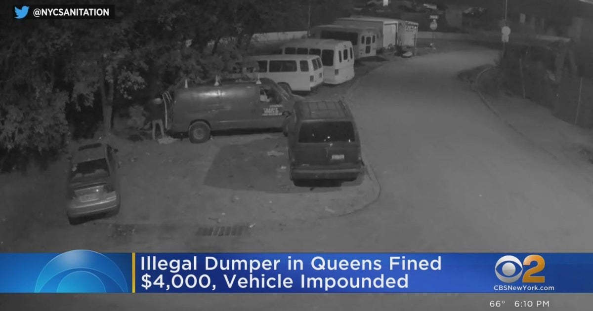 Illegal dumper in Queens fined $4,000 - CBS New York