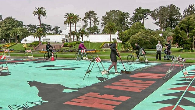 JFK Drive Mural vandalized 