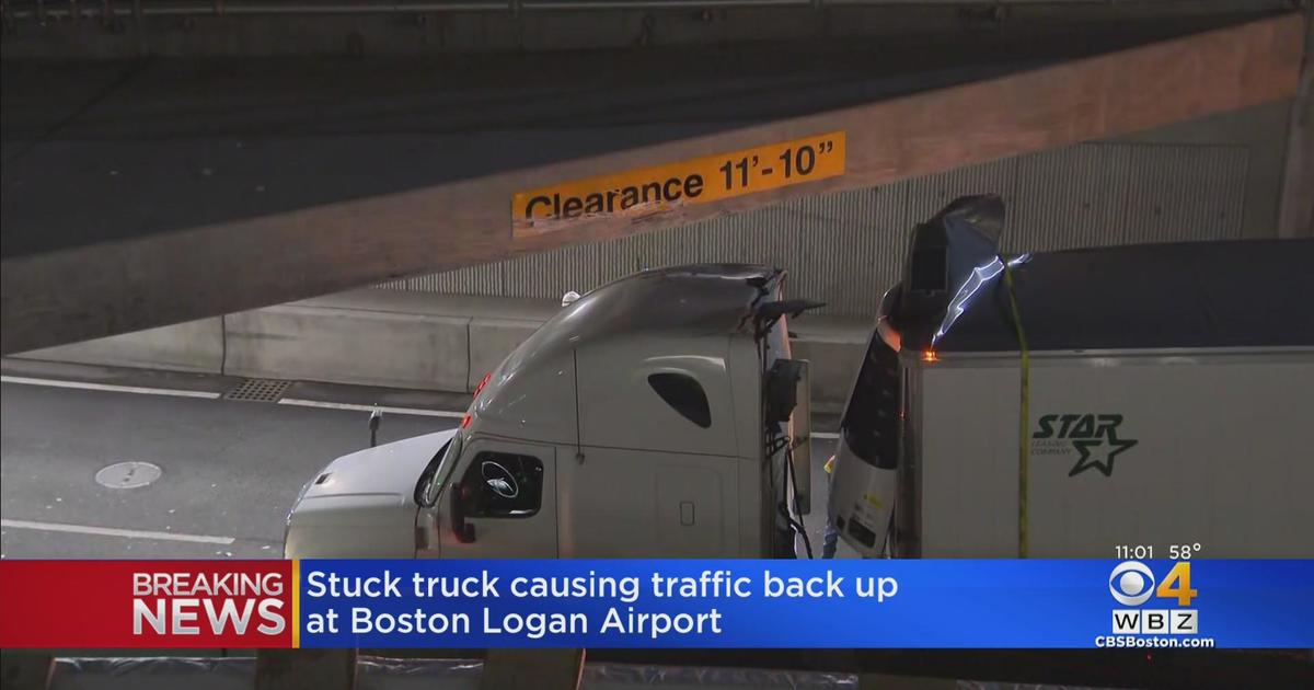 Stuck Truck Causing Traffic Backup At Logan Airport - CBS Boston