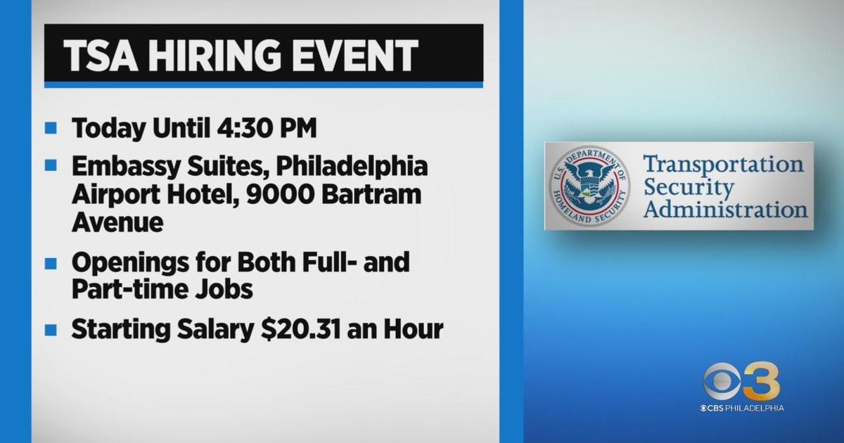 TSA holding recruitment event near Philadelphia International Airport