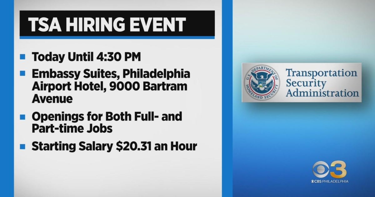 TSA holding recruitment event near Philadelphia International Airport