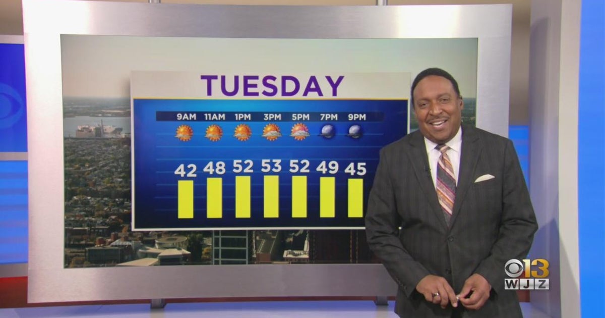 Meteorologist Tim Williams has your Tuesday morning weather CBS Baltimore