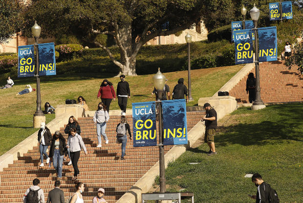 Students and lecturers gathered at UCLA Bruin Plaza to celebrate with s rally after a strike was averted Wednesday morning. Lecturers across the UC system were planning to strike Wednesday and Thursday over unfair labor practices. 