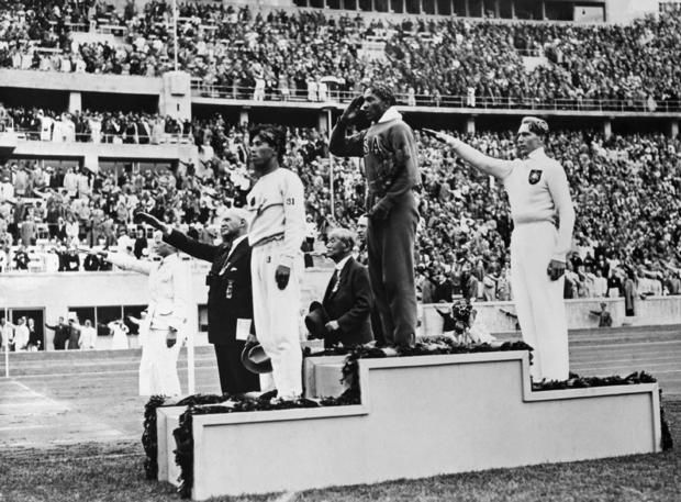 1936 Olympic Long Jump Medals Ceremony 