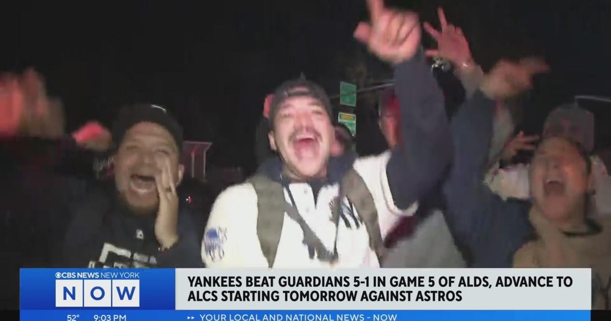 Yankee fans celebrate win over Guardians CBS New York