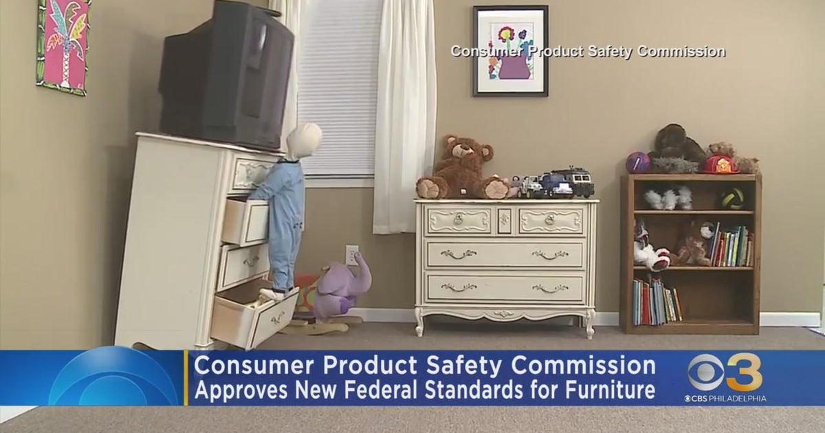 New federal standards approved for furniture that can tip over CBS