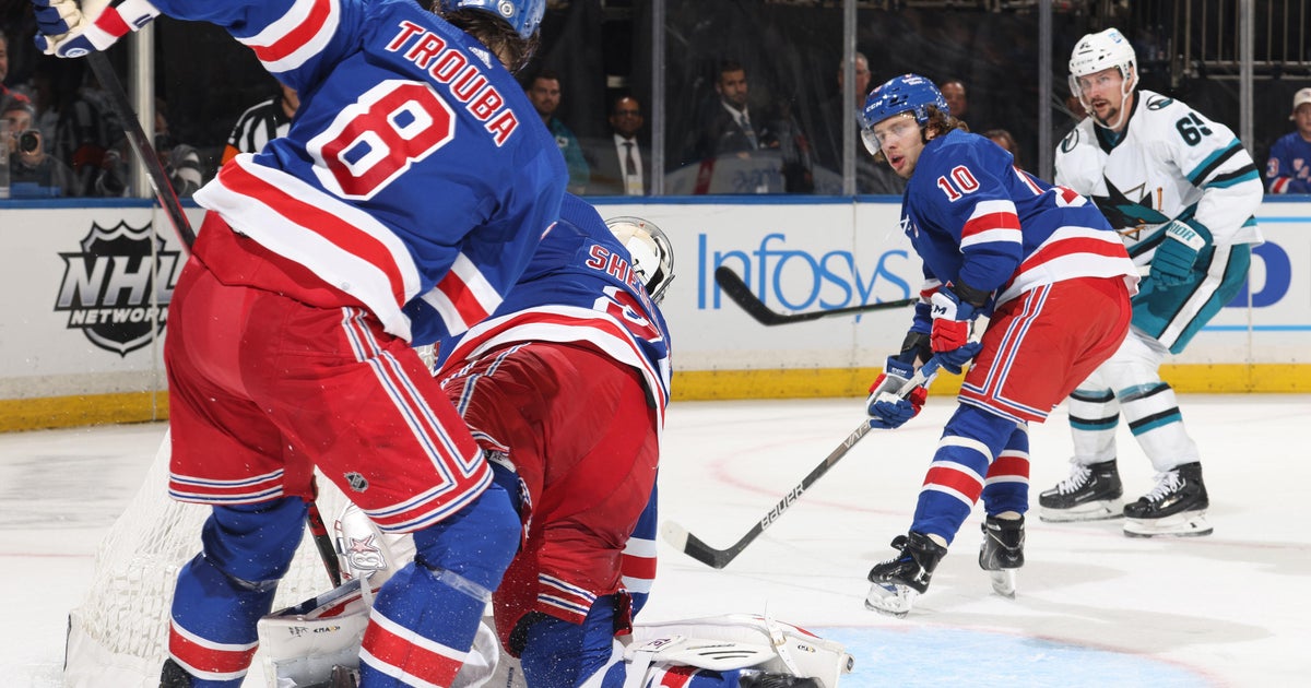 Karlsson scores in OT, Sharks beat Rangers for 1st win CBS New York