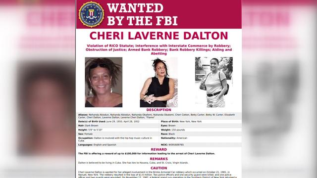 A wanted posted for Cheri Laverne Dalton. 