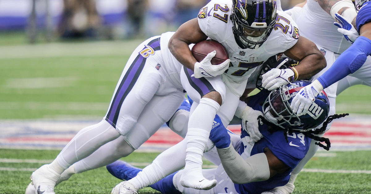 BALTIMORE, MD - OCTOBER 02: Baltimore Ravens running back J.K.