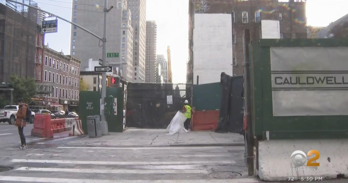 Person rescued after falling down 25foot hole on Upper East Side CBS