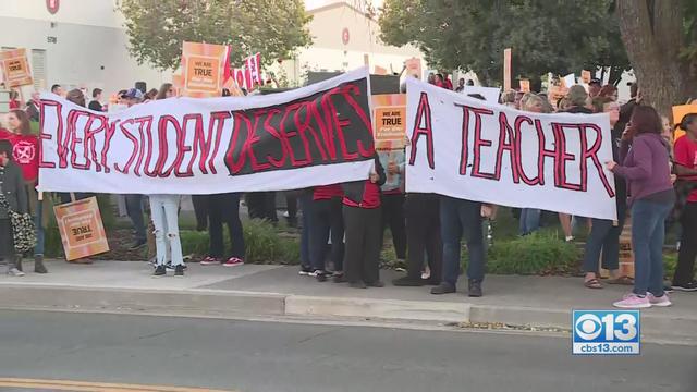 Twin Rivers Unified School District teachers protest 