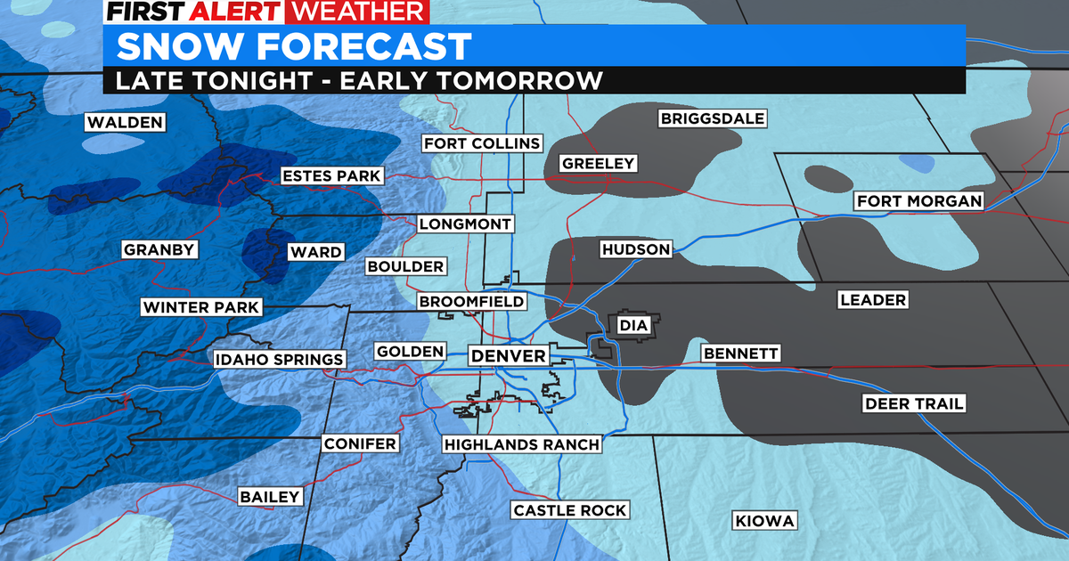 Denver Weather: First snow of the season possible early Thursday - CBS ...