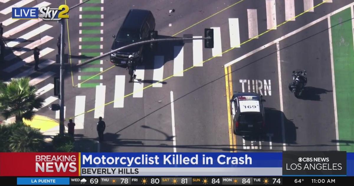 Motorcyclist Killed In Beverly Hills Crash With Suv Cbs Los Angeles