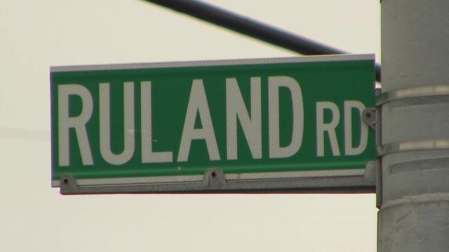 A street sign for Ruland Road on Long Island. 