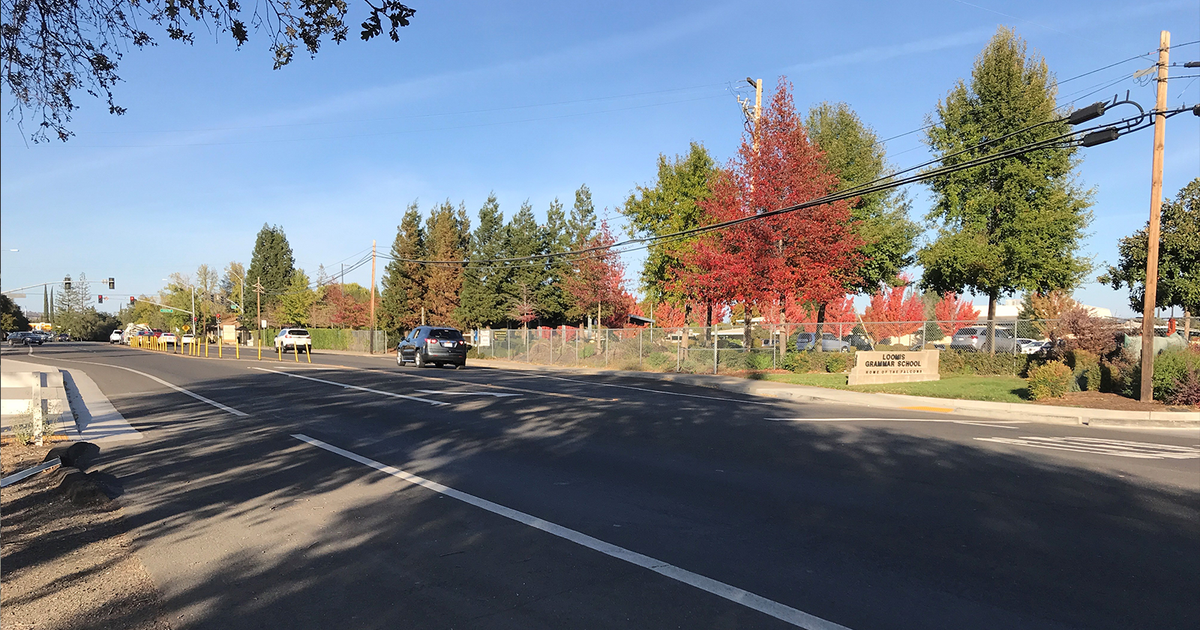 Child hit by vehicle near Loomis Grammar School