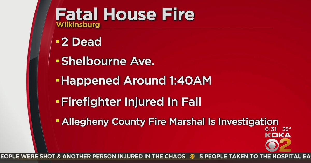 Two dead in house fire in Wilkinsburg - CBS Pittsburgh
