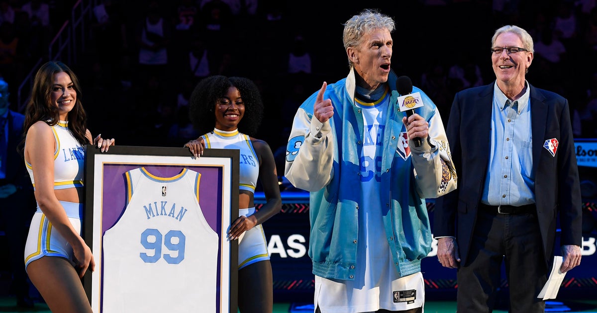 Lakers retire Mikan's No. 99 CBS Los Angeles