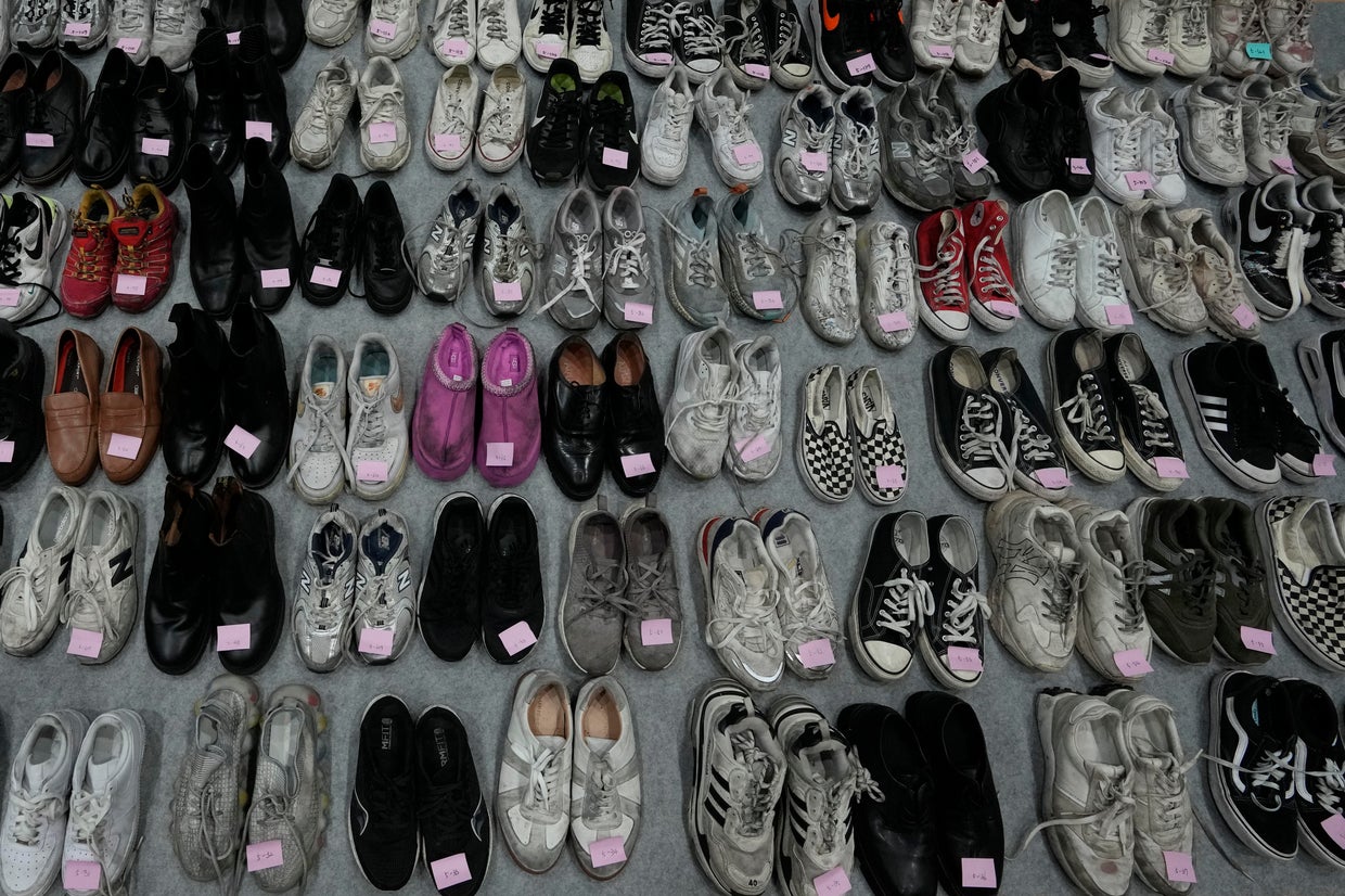 After deadly Halloween stampede, hundreds of lost shoes laid out for
