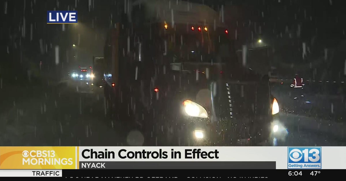 Chain controls in effect in the Sierra