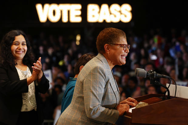 Sen. Bernie Sanders Joins Mayoral Candidate Karen Bass As She Campaigns In Los Angeles 