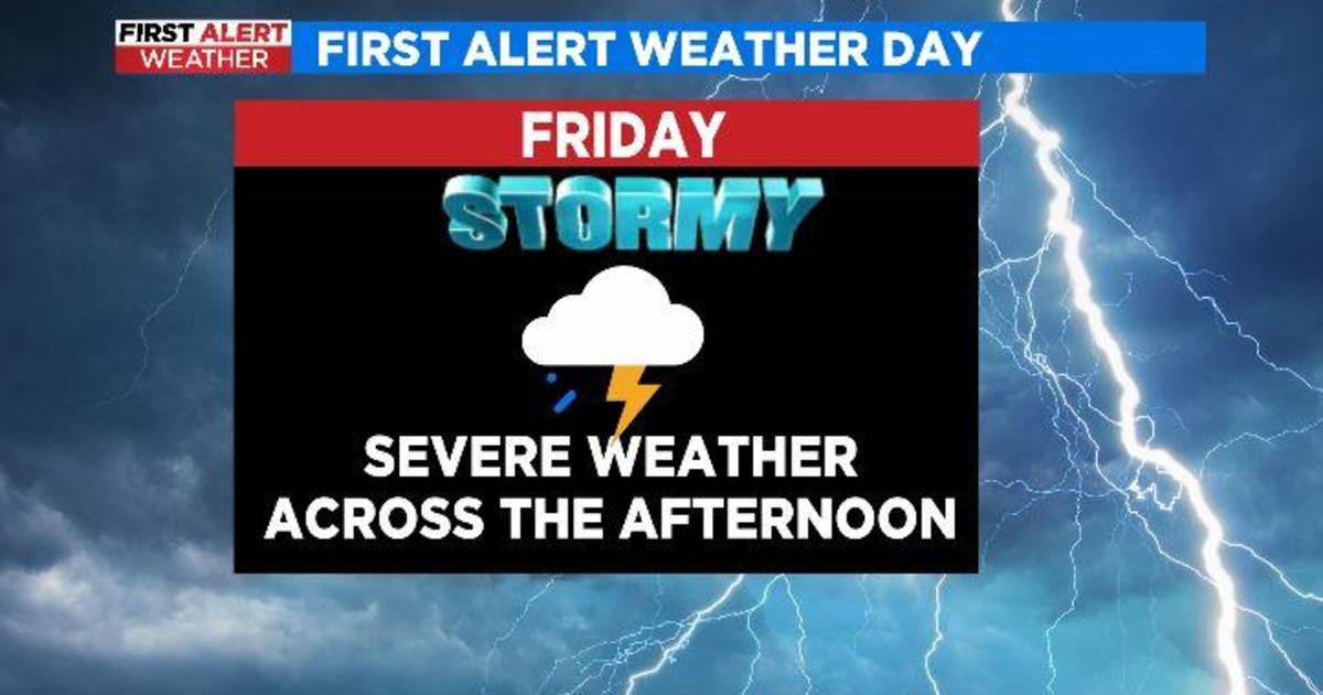 First Alert Weather Day issued for Friday due to risk of severe storms ...