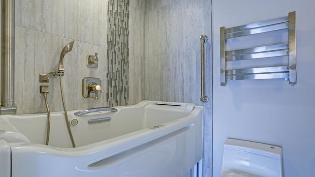 Contemporary bathroom design with hot tub Walk-in Bathtub 