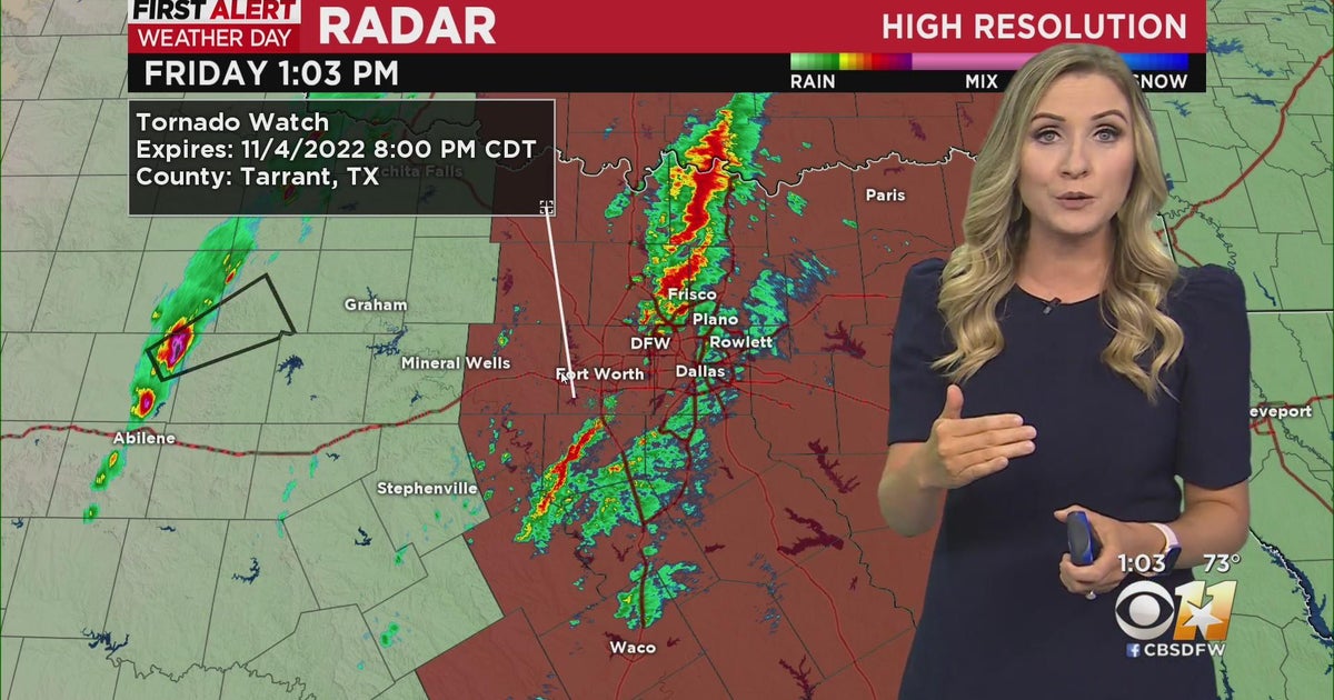 Tornado watch for portions of North Texas Friday - CBS Texas