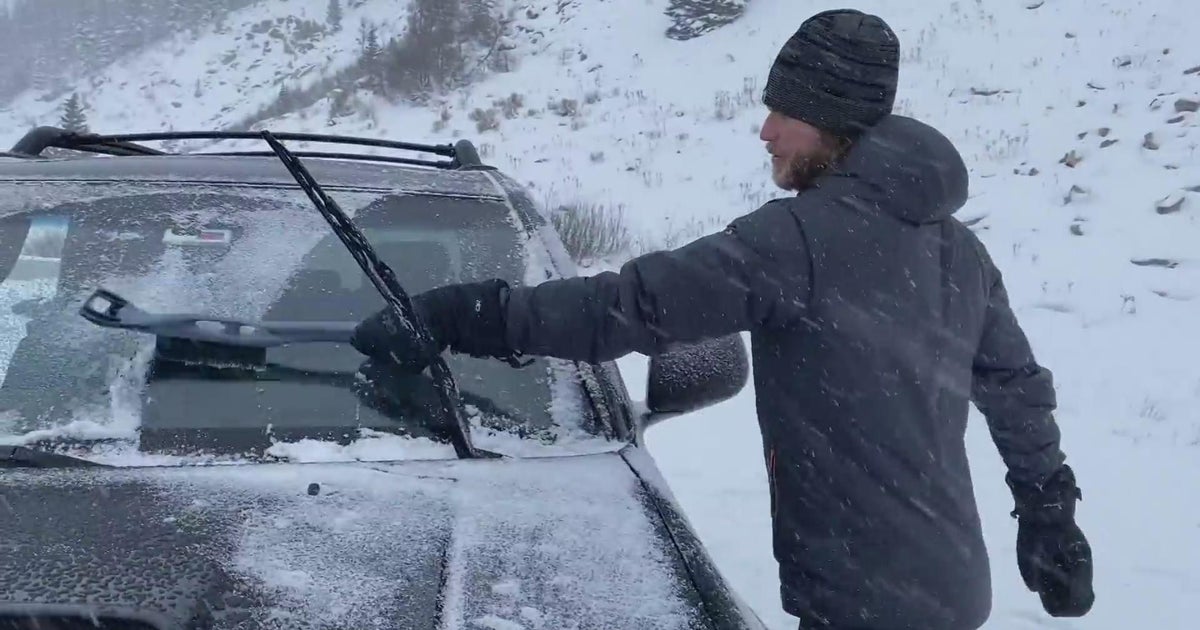 Wind and blowing snow make for a treacherous drive through the Colorado ...