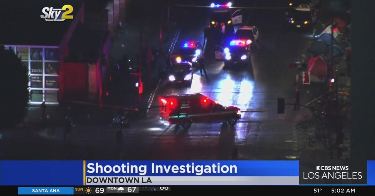 3 in custody after officers witness a shooting in downtown LA - CBS Los ...