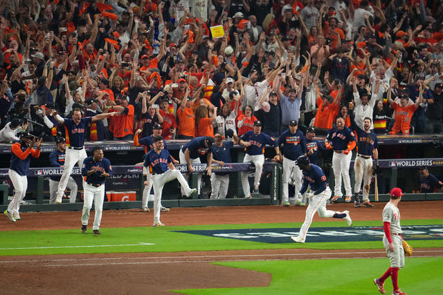 PURE JOY: See the smiles on the field as the Houston Astros celebrate  another World Championship