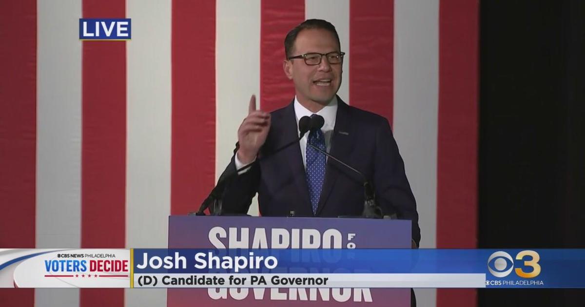 Democrat Josh Shapiro Claims Victory In Pa.'s Governor Race - CBS ...