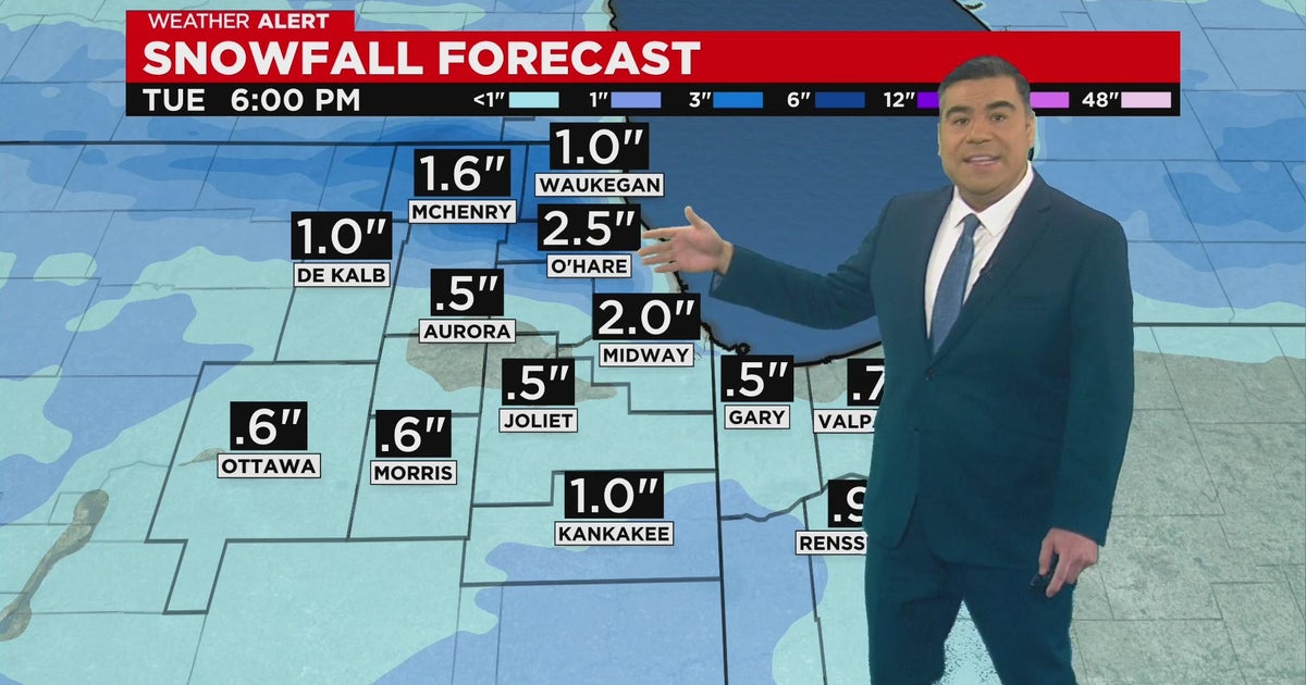 Chicago First Alert Weather: Snow starts Tuesday morning - CBS Chicago