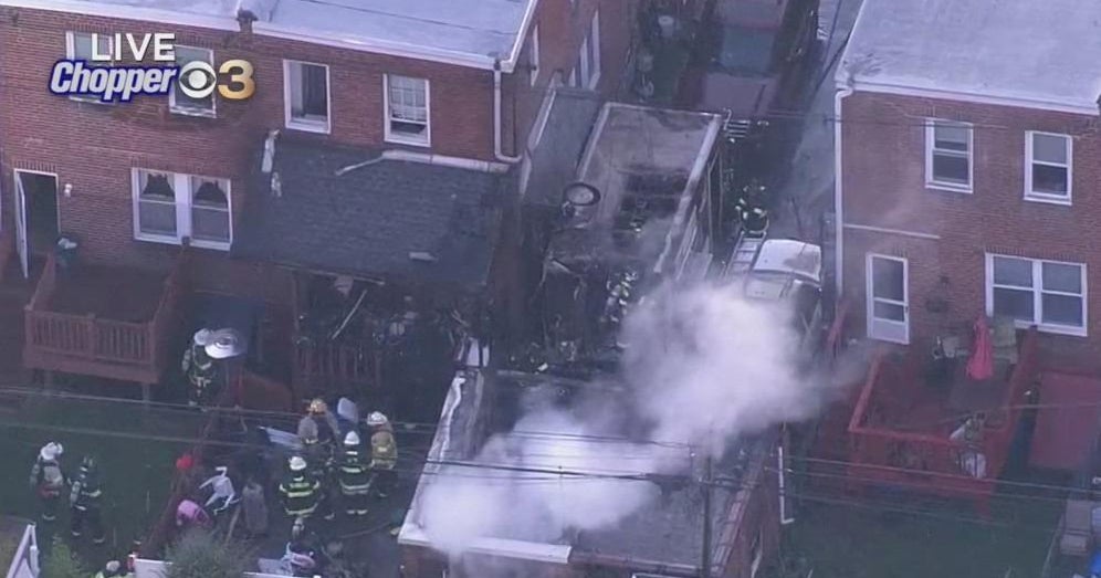 Firefighters battle 2-alarm house fire in Delaware County - CBS ...