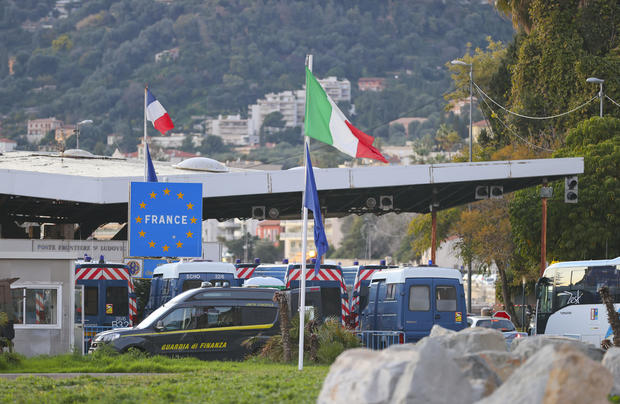 French-Italian Border Control in Menton 