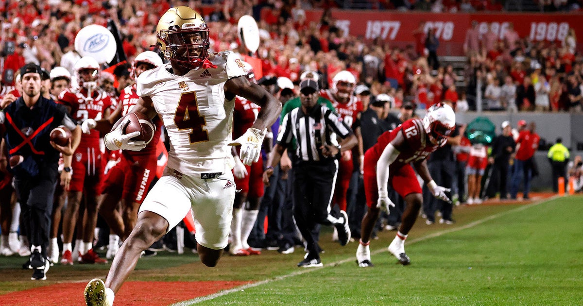 Zay Flowers is rewriting the record book at Boston College - CBS Boston