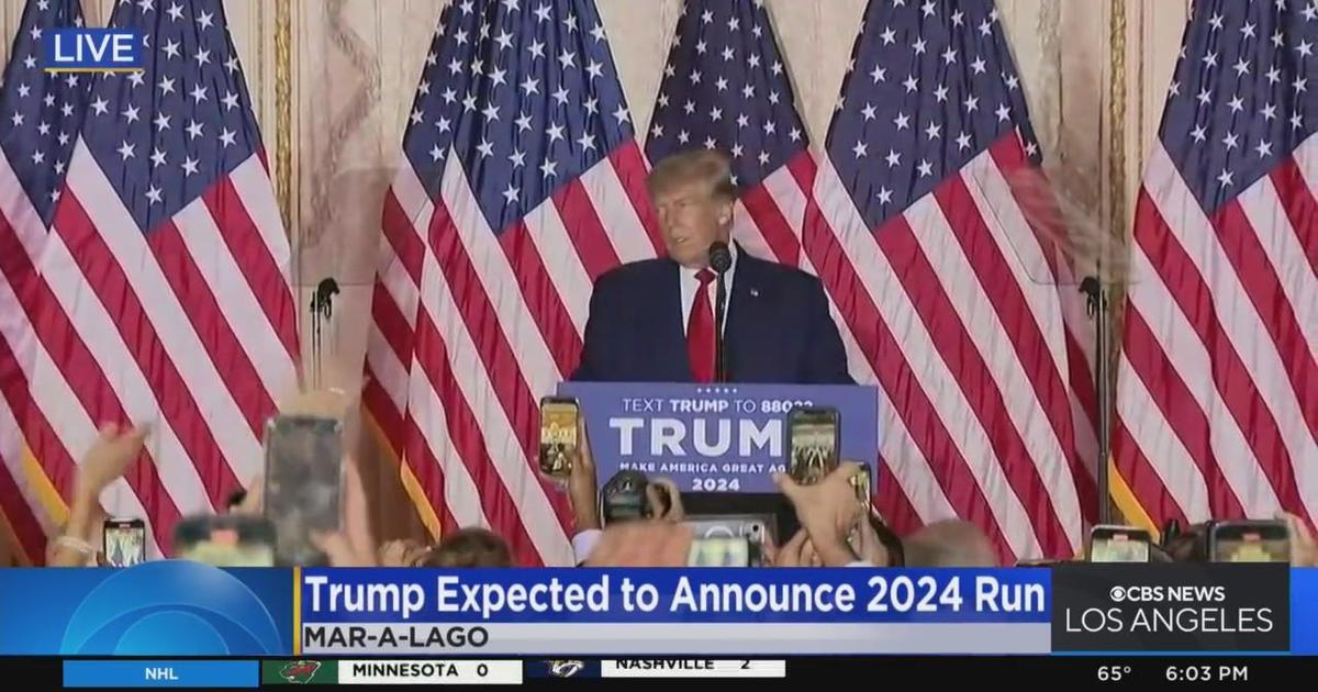 Trump announces plan to run for president in 2024 CBS Los Angeles