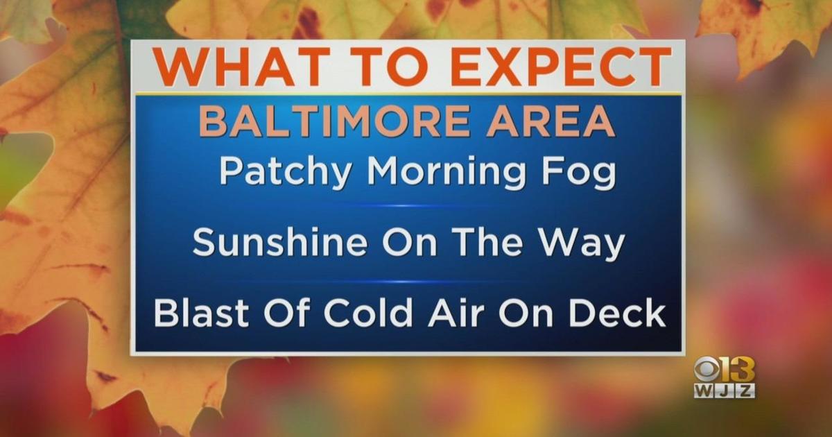 Maryland Weather: Dry, Sunny Tuesday - CBS Baltimore