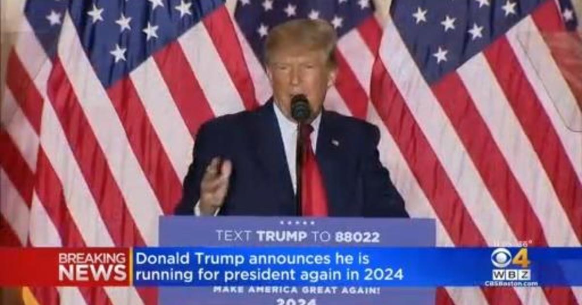 Donald Trump announces he is running for president again in 2024 CBS