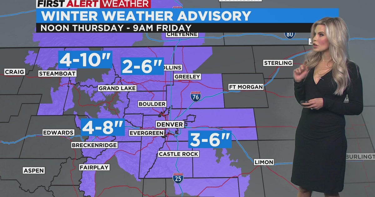 First Alert Weather Day For Snow And Cold Thursday - CBS Colorado