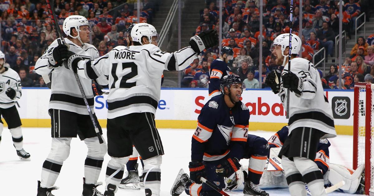Moore's hat trick leads the way as Kings defeat struggling Oilers