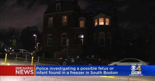 Police investigating possible fetus or infant found in a freezer in