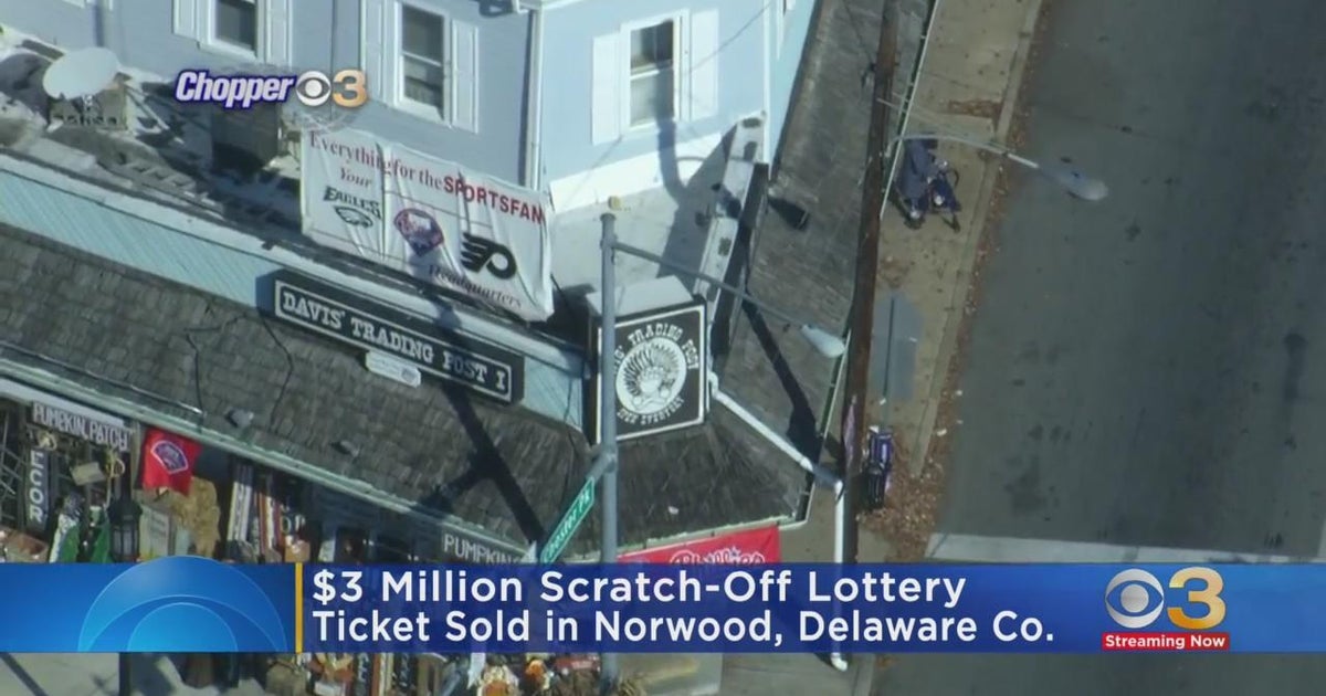 3 million scratchoff ticket sold in Delaware County CBS Philadelphia