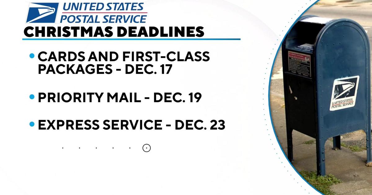 US Postal Service deadlines for Christmas deliveries CBS Miami