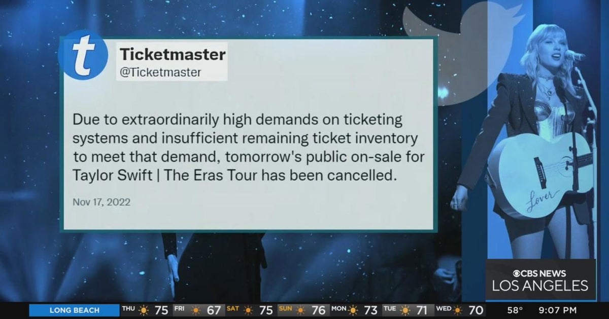 Taylor Swift fans outraged at Ticketmaster for public sale fiasco - CBS ...
