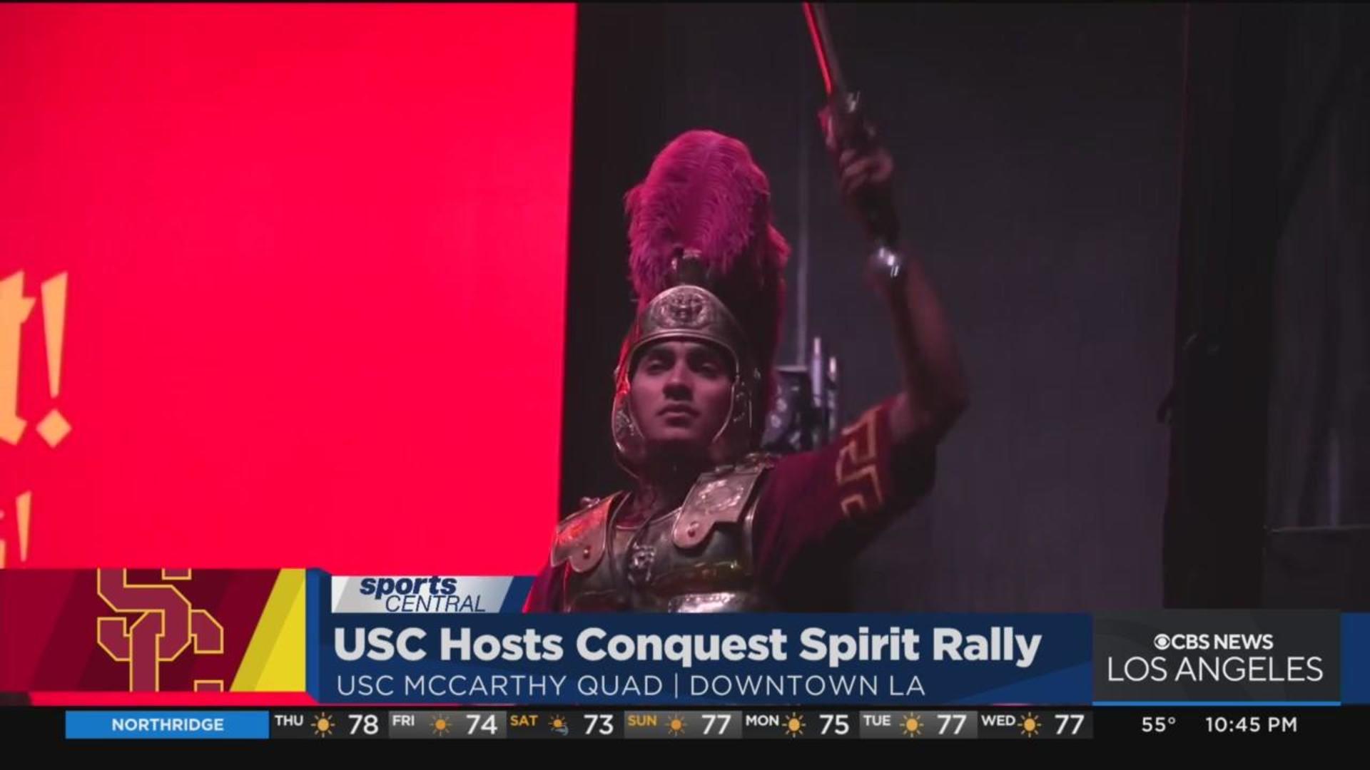 USC hosts conquest spirit rally ahead of Crosstown Rivalry game vs
